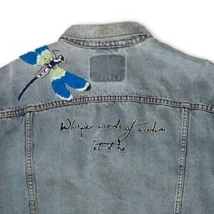 Let it Be Vintage Hand Embroidered Levis Jacket XL